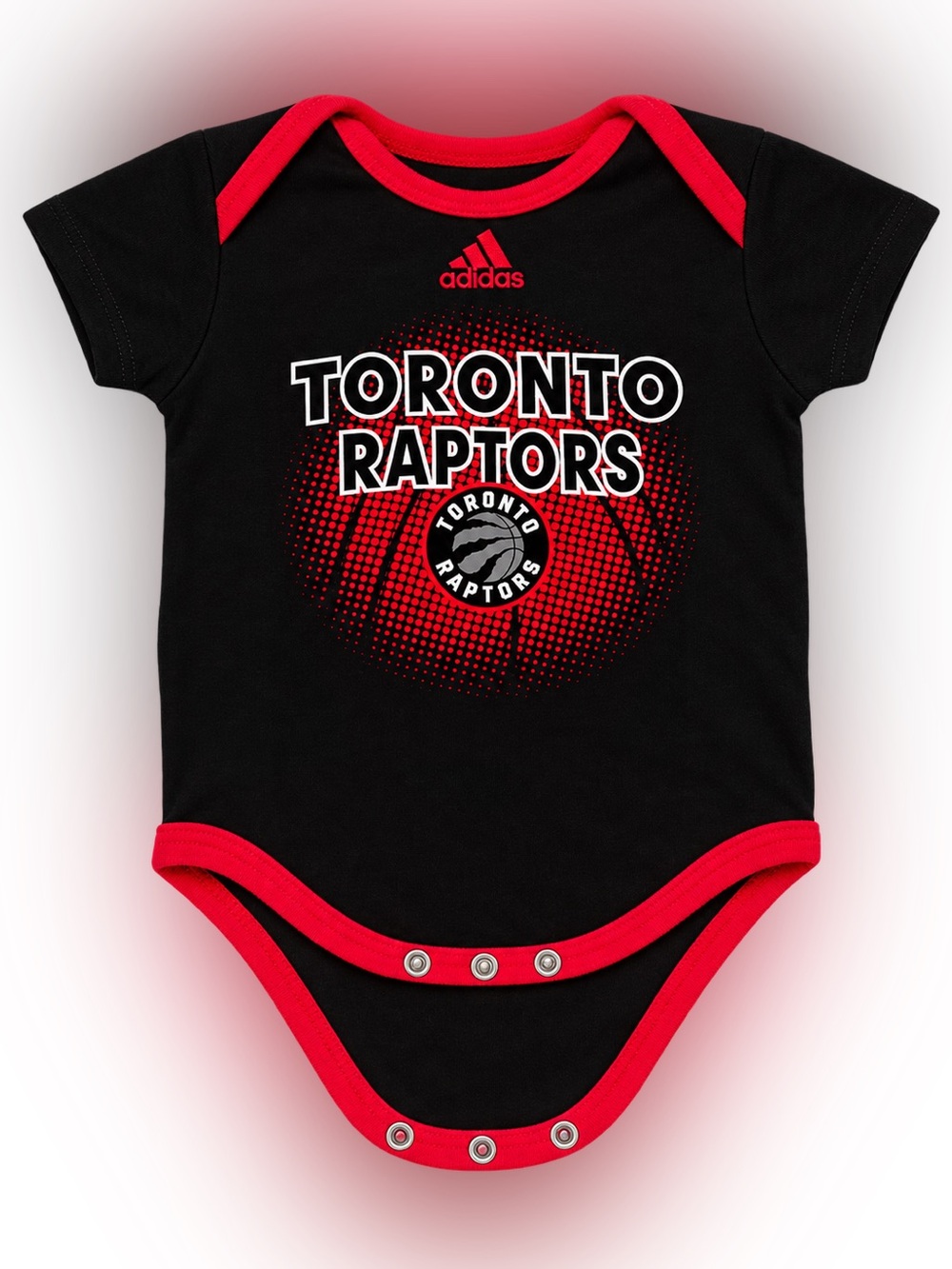 Adidas Toronto Raptors Baby Bodysuit Black Red 3-6M